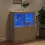 Aparador con luces LED blanco 81x37x100 cm de , Aparadores - Ref: Foro24-836672, Precio: 115,69 €, Descuento: %