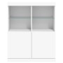 Aparador con luces LED blanco 81x37x100 cm de , Aparadores - Ref: Foro24-836672, Precio: 115,69 €, Descuento: %