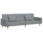 Sofá cama de 2 plazas con taburete tela gris claro de , Sofás - Ref: Foro24-3258106, Precio: 346,52 €, Descuento: %
