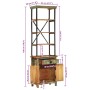 Aparador de madera maciza reciclada 55x30x180 cm de , Aparadores - Ref: Foro24-358884, Precio: 249,18 €, Descuento: %