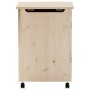 Cesta ropa sucia con ruedas RANA madera maciza pino 45x45x64 cm de , Cestas para ropa - Ref: Foro24-4002341, Precio: 78,87 €,...
