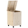 Cesta ropa sucia con ruedas RANA madera maciza pino 45x45x64 cm de , Cestas para ropa - Ref: Foro24-4002341, Precio: 78,87 €,...