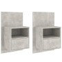 Mesitas de noche de pared 2 unidades color gris hormigón de , Mesitas de noche - Ref: Foro24-811016, Precio: 93,73 €, Descuen...