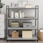 Estantes pared 4 uds madera ingeniería gris Sonoma 100x50x1,5cm de , Estanterías - Ref: Foro24-838307, Precio: 65,09 €, Descu...