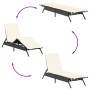 Tumbona con cojín ratán sintético negro de , Tumbonas - Ref: Foro24-4002701, Precio: 144,06 €, Descuento: %
