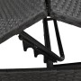 Tumbona con cojín ratán sintético negro de , Tumbonas - Ref: Foro24-4002701, Precio: 144,06 €, Descuento: %