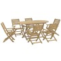 Juego de comedor para jardín 7 piezas madera maciza acacia de , Conjuntos de jardín - Ref: Foro24-3295003, Precio: 417,11 €, ...