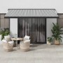 Toldo retráctil aluminio y tela gris antracita y blanco 4,5x3 m de , Toldos - Ref: Foro24-3216141, Precio: 665,71 €, Descuent...