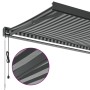 Toldo retráctil aluminio y tela gris antracita y blanco 4,5x3 m de , Toldos - Ref: Foro24-3216141, Precio: 665,71 €, Descuent...