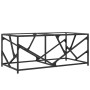 Mesa de centro de acero y tapa vidrio transparente 98,5x50x41cm de , Mesas de centro - Ref: Foro24-845996, Precio: 55,99 €, D...