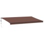 Toldo retráctil automático con luces LED marrón 600x350 cm de , Toldos - Ref: Foro24-3215418, Precio: 1,00 €, Descuento: %
