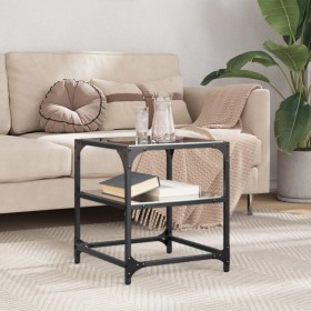 Mesa de centro con superficie de vidrio acero negro 40x40x45 cm de , Mesas de centro - Ref: Foro24-846004, Precio: 34,94 €, D...