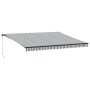 Toldo retráctil manual luz LED antracita y blanco 450x350 cm de , Toldos - Ref: Foro24-3215813, Precio: 392,67 €, Descuento: %