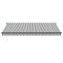 Toldo retráctil manual luz LED antracita y blanco 450x350 cm de , Toldos - Ref: Foro24-3215813, Precio: 392,67 €, Descuento: %