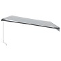 Toldo retráctil manual luz LED antracita y blanco 450x350 cm de , Toldos - Ref: Foro24-3215813, Precio: 392,67 €, Descuento: %
