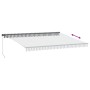 Toldo retráctil manual luz LED antracita y blanco 450x350 cm de , Toldos - Ref: Foro24-3215813, Precio: 392,67 €, Descuento: %