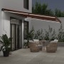 Toldo retráctil manual con luces LED marrón 600x300 cm de , Toldos - Ref: Foro24-3310222, Precio: 469,54 €, Descuento: %