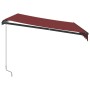 Toldo retráctil manual con luces LED burdeos 300x250 cm de , Toldos - Ref: Foro24-3215336, Precio: 278,47 €, Descuento: %