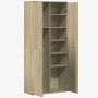 Aparador alto madera de ingeniería roble Sonoma 80x35x180 cm de , Taquillas y armarios de almacenamiento - Ref: Foro24-327665...