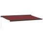 Toldo retráctil manual burdeos 500x300 cm de , Toldos - Ref: Foro24-3215322, Precio: 650,44 €, Descuento: %