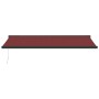 Toldo retráctil manual burdeos 500x300 cm de , Toldos - Ref: Foro24-3215322, Precio: 650,44 €, Descuento: %