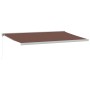 Toldo retráctil manual marrón 500x300 cm de , Toldos - Ref: Foro24-3215722, Precio: 649,88 €, Descuento: %