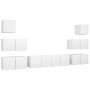 Set de mueble para TV de 8 piezas madera contrachapada blanco de , Muebles TV - Ref: Foro24-3078714, Precio: 216,52 €, Descue...