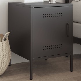 Mesita de noche acero negro 36x39x50,5 cm de , Mesitas de noche - Ref: Foro24-842910, Precio: 52,80 €, Descuento: %