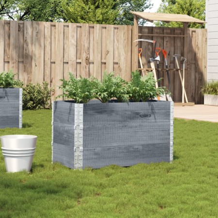 Jardinera de madera maciza de pino gris 100x50 cm de , Maceteros y jardineras - Ref: Foro24-3295429, Precio: 108,78 €, Descue...