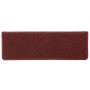 Alfombras de peldaños de escalera 15 uds rojo mate 65x21x4 cm de , Alfombrillas para escalones - Ref: Foro24-326199, Precio: ...