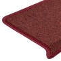 Alfombras de peldaños de escalera 15 uds rojo mate 65x21x4 cm de , Alfombrillas para escalones - Ref: Foro24-326199, Precio: ...