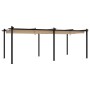 Cenador de jardín con techo retráctil taupe 3x6 m de , Carpas y cenadores - Ref: Foro24-3217063, Precio: 695,19 €, Descuento: %