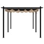 Cenador de jardín con techo retráctil taupe 3x6 m de , Carpas y cenadores - Ref: Foro24-3217063, Precio: 695,19 €, Descuento: %