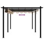 Cenador de jardín con techo retráctil taupe 3x6 m de , Carpas y cenadores - Ref: Foro24-3217063, Precio: 695,19 €, Descuento: %