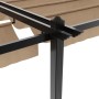 Cenador de jardín con techo retráctil taupe 3x6 m de , Carpas y cenadores - Ref: Foro24-3217063, Precio: 695,19 €, Descuento: %
