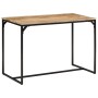 Mesa de comedor madera maciza de mango rugosa 110x55x75 cm de , Mesas de cocina y de comedor - Ref: Foro24-374078, Precio: 12...