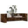 Estante de pared madera ingeniería roble ahumado 100x35x30,5 cm de , Estantes y estanterías - Ref: Foro24-848462, Precio: 42,...