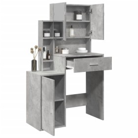 Tocador con mueble gris hormigón 80x35x132 cm de , Tocadores para dormitorios - Ref: Foro24-848237, Precio: 113,76 €, Descuen...