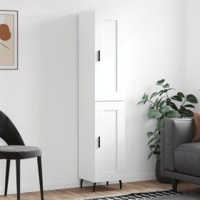 Aparador alto madera contrachapada blanco 34,5x34x180 cm de , Aparadores - Ref: Foro24-3200465, Precio: 105,38 €, Descuento: %