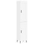 Aparador alto madera contrachapada blanco 34,5x34x180 cm de , Aparadores - Ref: Foro24-3200465, Precio: 105,38 €, Descuento: %