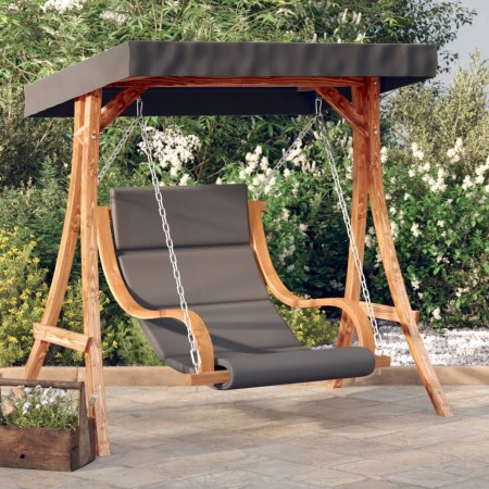 Columpio con cojín y toldo madera maciza de abeto de , Balancines de jardín - Ref: Foro24-3200630, Precio: 352,12 €, Descuent...