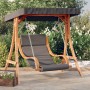 Columpio con cojín y toldo madera maciza de abeto de , Balancines de jardín - Ref: Foro24-3200630, Precio: 352,12 €, Descuent...