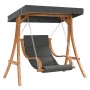 Columpio con cojín y toldo madera maciza de abeto de , Balancines de jardín - Ref: Foro24-3200630, Precio: 352,12 €, Descuent...