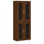 Aparador alto madera contrachapada marrón roble 69,5x34x180 cm de , Aparadores - Ref: Foro24-3198272, Precio: 165,48 €, Descu...