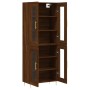 Aparador alto madera contrachapada marrón roble 69,5x34x180 cm de , Aparadores - Ref: Foro24-3198272, Precio: 165,48 €, Descu...