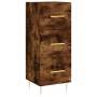 Aparador de madera contrachapada roble ahumado 34,5x34x180 cm de , Aparadores - Ref: Foro24-3198846, Precio: 112,60 €, Descue...