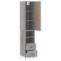 Aparador alto madera contrachapada gris Sonoma 34,5x34x180 cm de , Aparadores - Ref: Foro24-3200239, Precio: 106,58 €, Descue...
