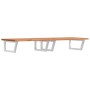 Estante de lavabo de pared de acero y madera maciza de haya de , Tocadores de baño - Ref: Foro24-3302458, Precio: 183,02 €, D...