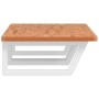 Estante de lavabo de pared de acero y madera maciza de haya de , Tocadores de baño - Ref: Foro24-3302458, Precio: 183,02 €, D...