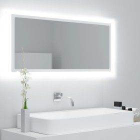 Espejo de baño LED acrílico blanco 100x8,5x37 cm de vidaXL, Tocadores de baño - Ref: Foro24-804940, Precio: 65,32 €, Descuent...